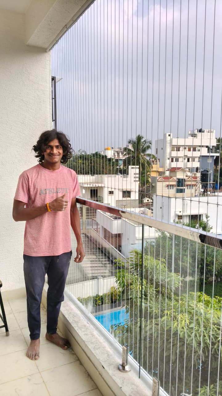 Balcony Invisible Grill Safety