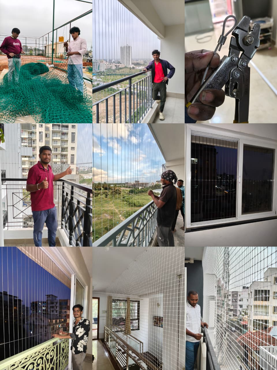 Invisible Grill Balcony Installation