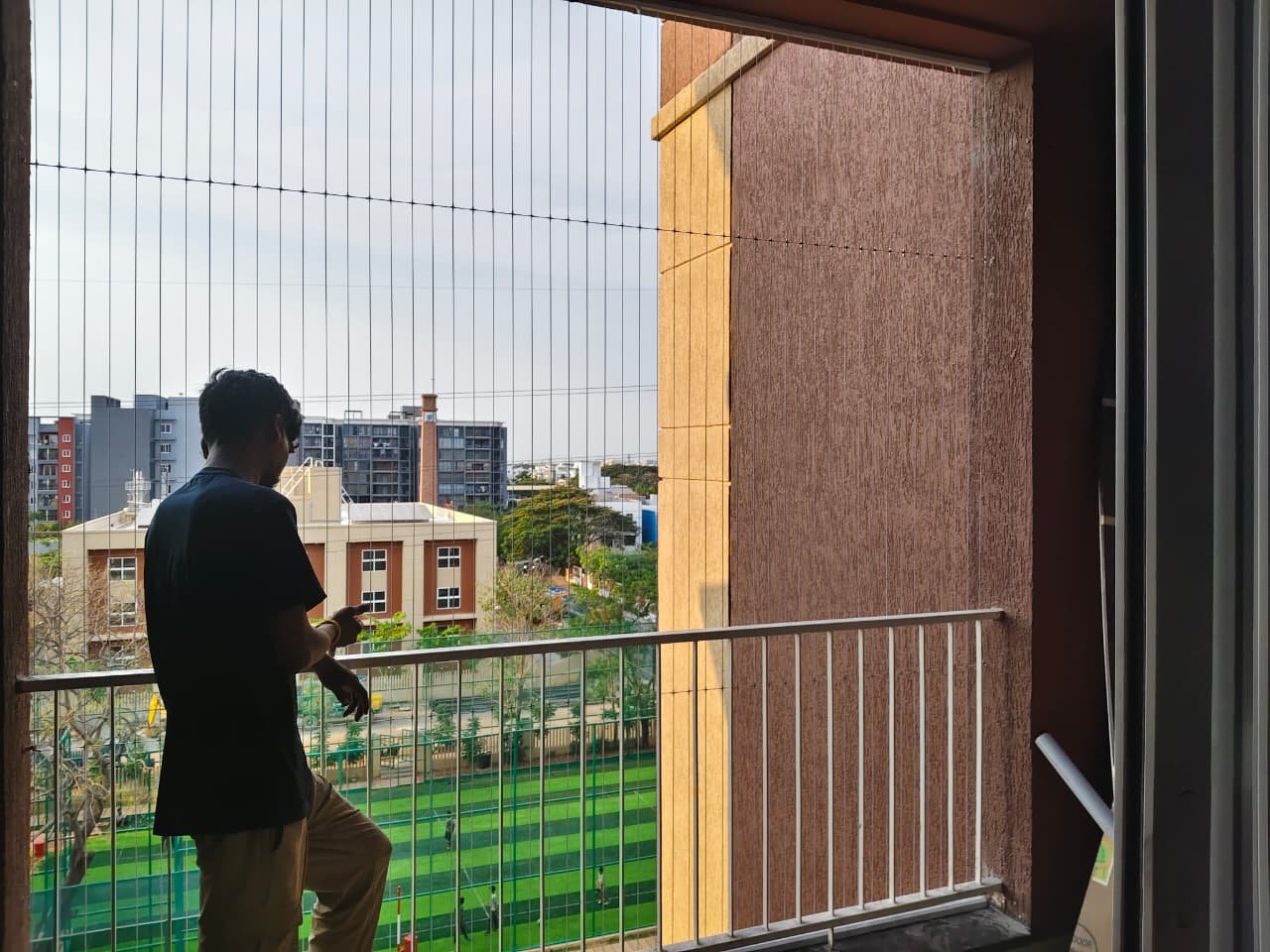 Invisible grill for home balcony