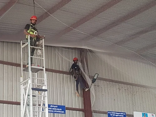 Industrial area bird nets