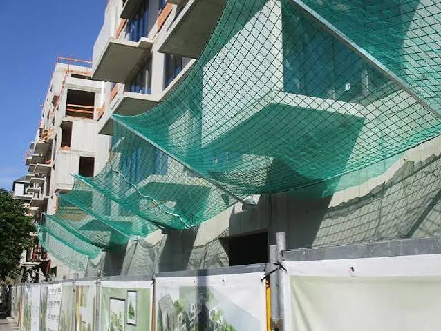Construction site covering nets